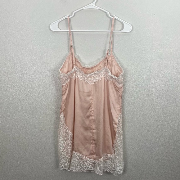 Free People Aries Pink Satin Lace Slip Dress - Picture 8 of 13